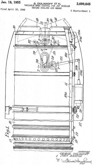 2,699,645 - Variable-Area Control for Jet Nozzles Having Cooling Air Means.png